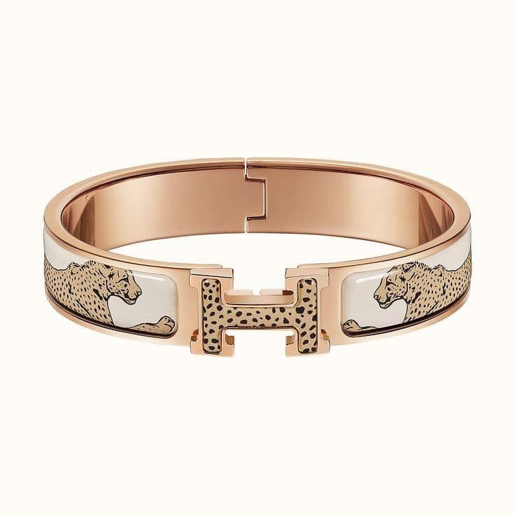 Hermès Bracelet with Cheetah and Cross Design — Tiranë