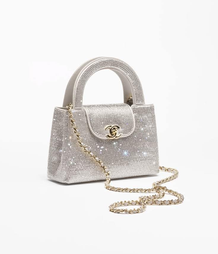 Mini Shopping Bag, Strass & Gold-tone Metal - CHANEL — Tiranë