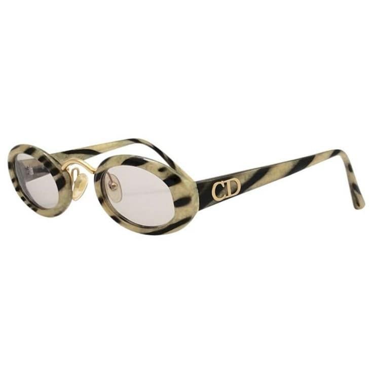 Retro Dior Sunglasses with Leopard Print Frame — Tiranë