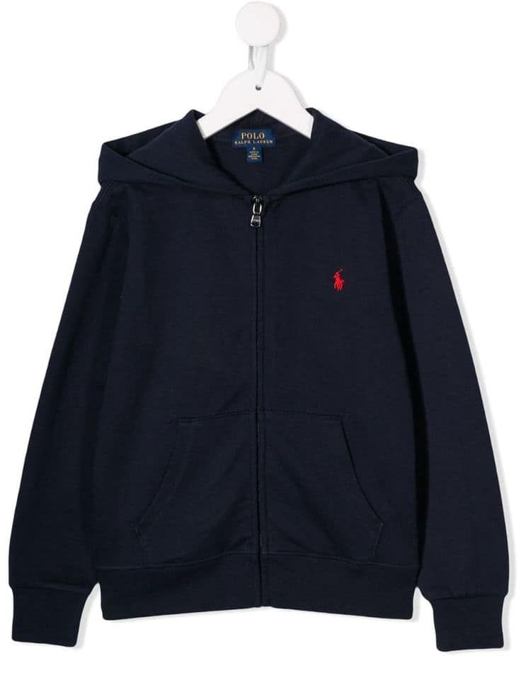 Ralph Lauren Kids Zip Up Hoodie - Navy Blue — Tiranë