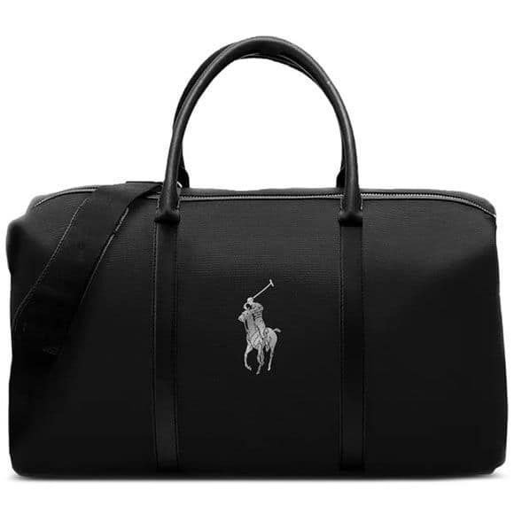 Ralph Lauren Duffle Bag - Black Leather Carry-On — Tiranë
