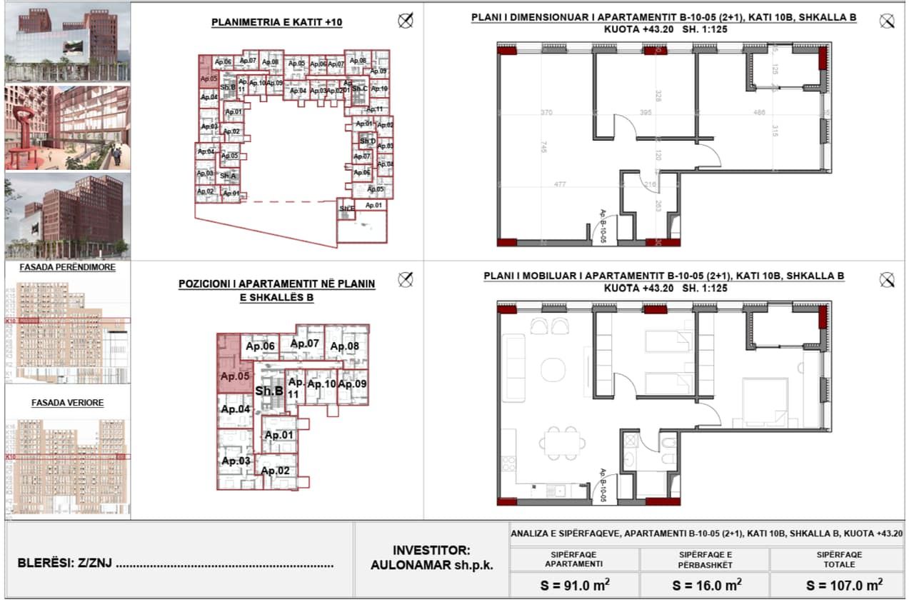 2+1 Apartment for Sale in ART Në Lagje Residence — Tiranë