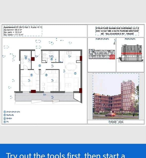 2+1 Apartment for Sale on Bulevardi i Ri, Tiranë — Tiranë