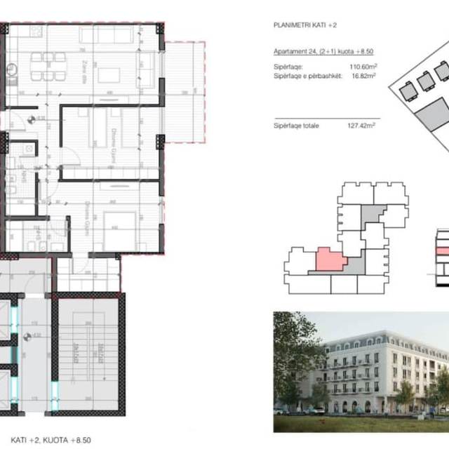 2+1 Apartment for Sale at Porta e Re, Sauk, Tirana — Tiranë