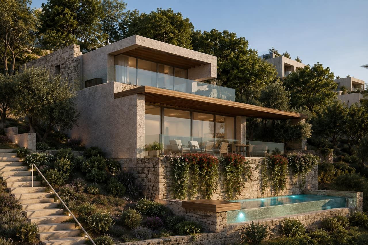 Luxury Mediterranean Villa for Sale with Private Pool, Green Coast 2, Palasë — Vlorë