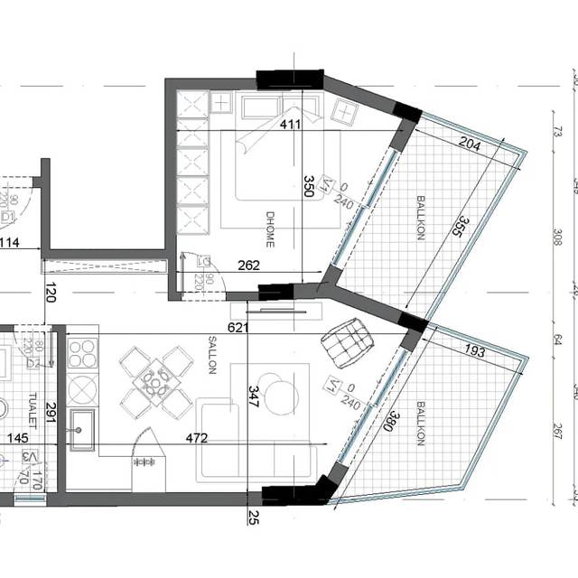1+1 Apartment with Sea View for Sale in Ksamil, Albania – €181,000 — Sarandë