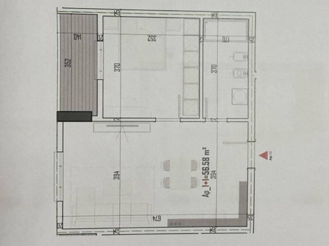 Shitet Apartament 1+1 në Paskuqan