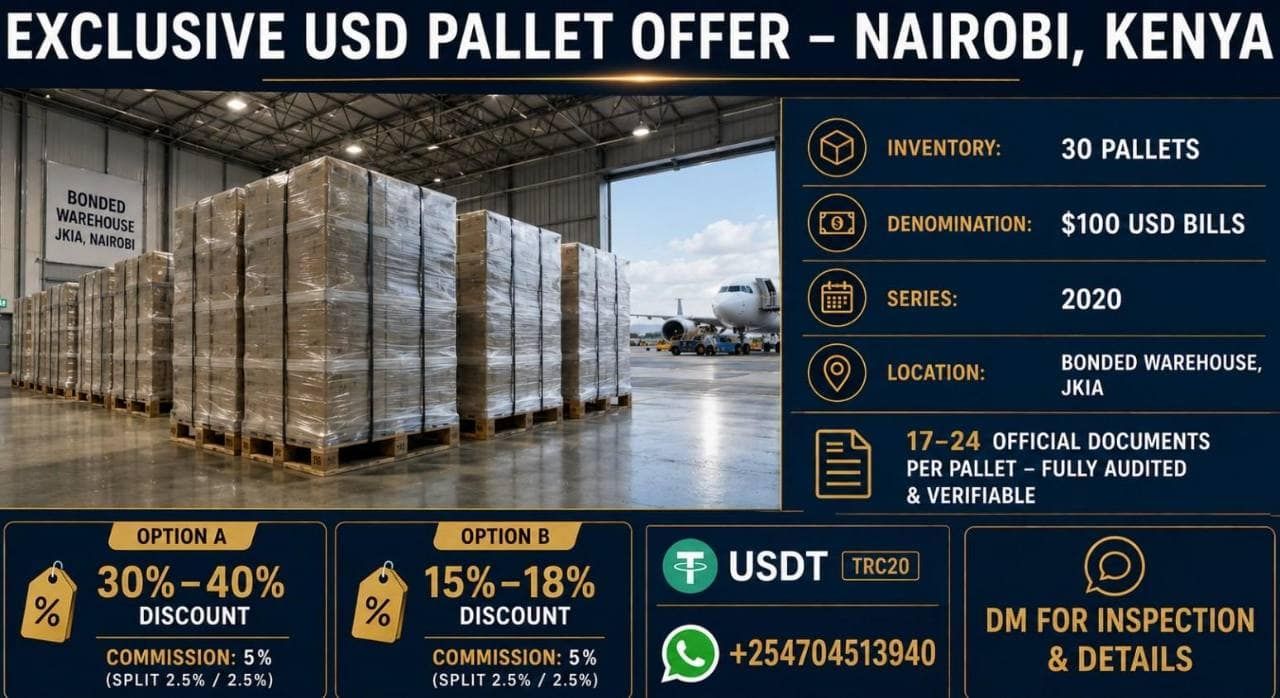 PALETA USD PËR SHITJE / BLERJE — NAIROBI, KENIA | DEPO DOGANORE JKIA — Bulqizë